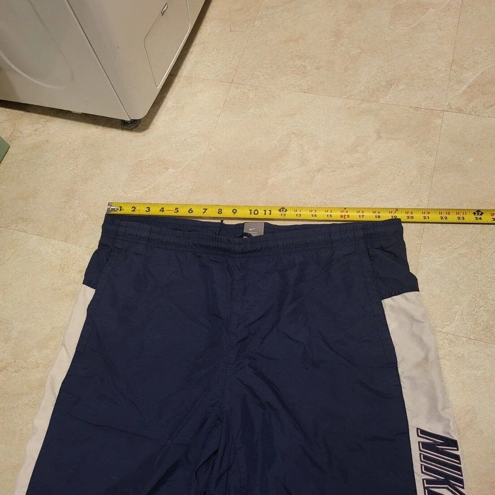 VTG‎ Y2K 00s Mens Nike Spellout Embroidered Swim Trunks Shorts Size L Large